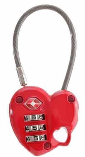 Munkees TSA Combination Lock- Heart