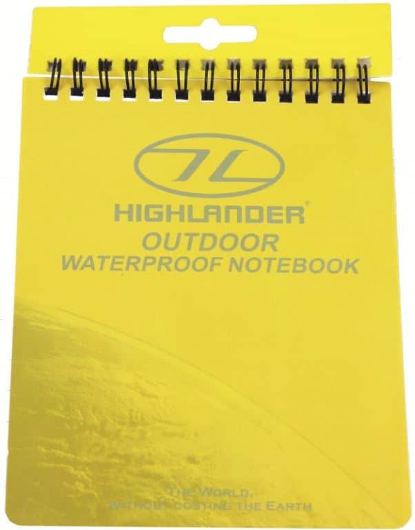 Highlander Outdoor Waterproof Notebook 15x12cm