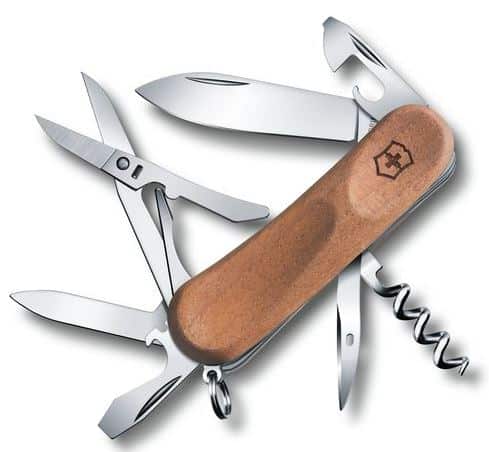 63. Victorinox EvoWood 14. 12 functies zakmes, lock, hout