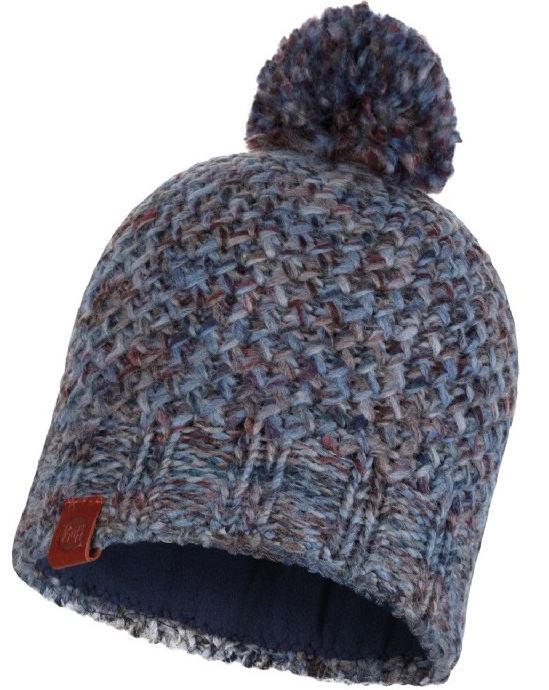 Buff Knitted & Fleece Hat Margo Blue muts