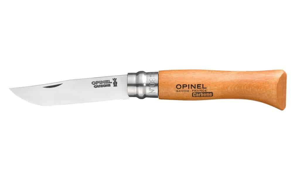 Opinel No.8 Carbon zakmes - Beukenhout