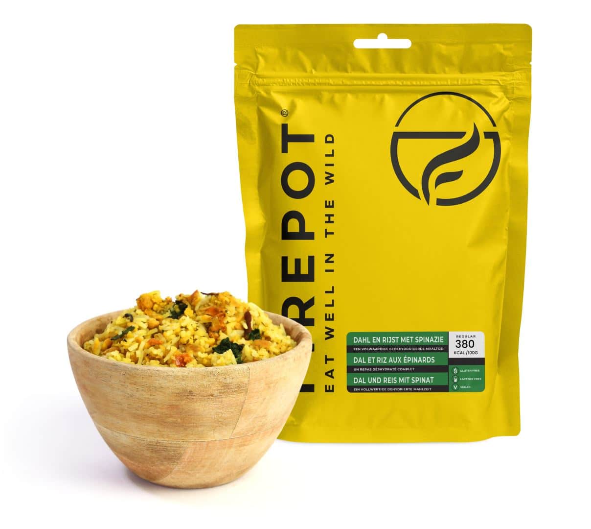 Firepot Regular Serving Dal and Rice with Spinach