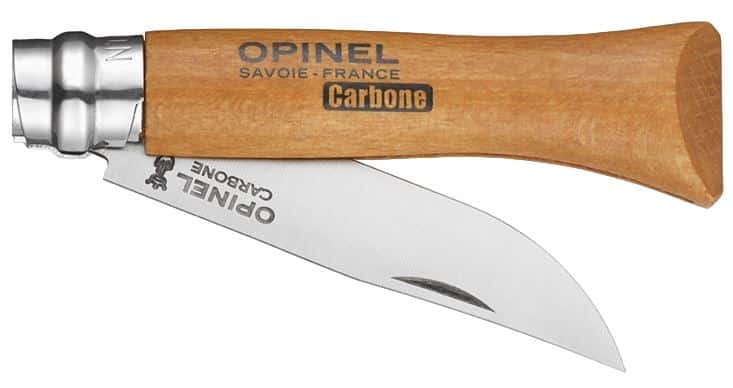 Opinel No.6 Carbon zakmes - Beukenhout