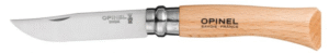 Opinel 6. No.7 RVS Inox zakmes - Beukenhout
