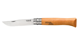 Opinel 28. No.12 RVS Carbone zakmes in blister