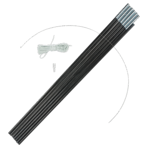 Highlander Tent Pole Kit, Fibreglas, 9.5 mm