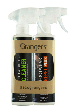 Grangers Footwear+ Gear cleaner + Footwear Repel Plus Eco Twin Pack